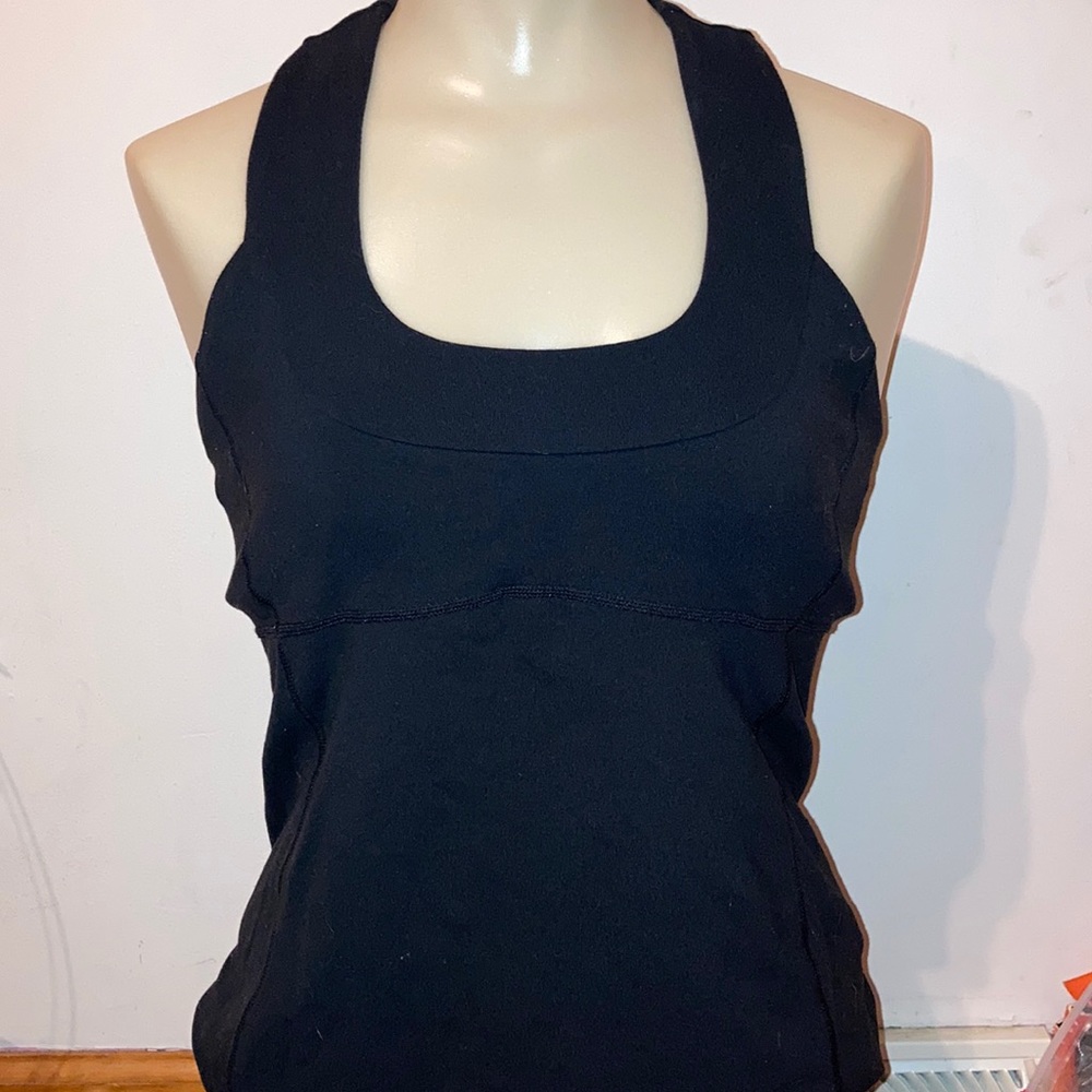 Lululemon Black Built in Bra Halter Style Tank 8